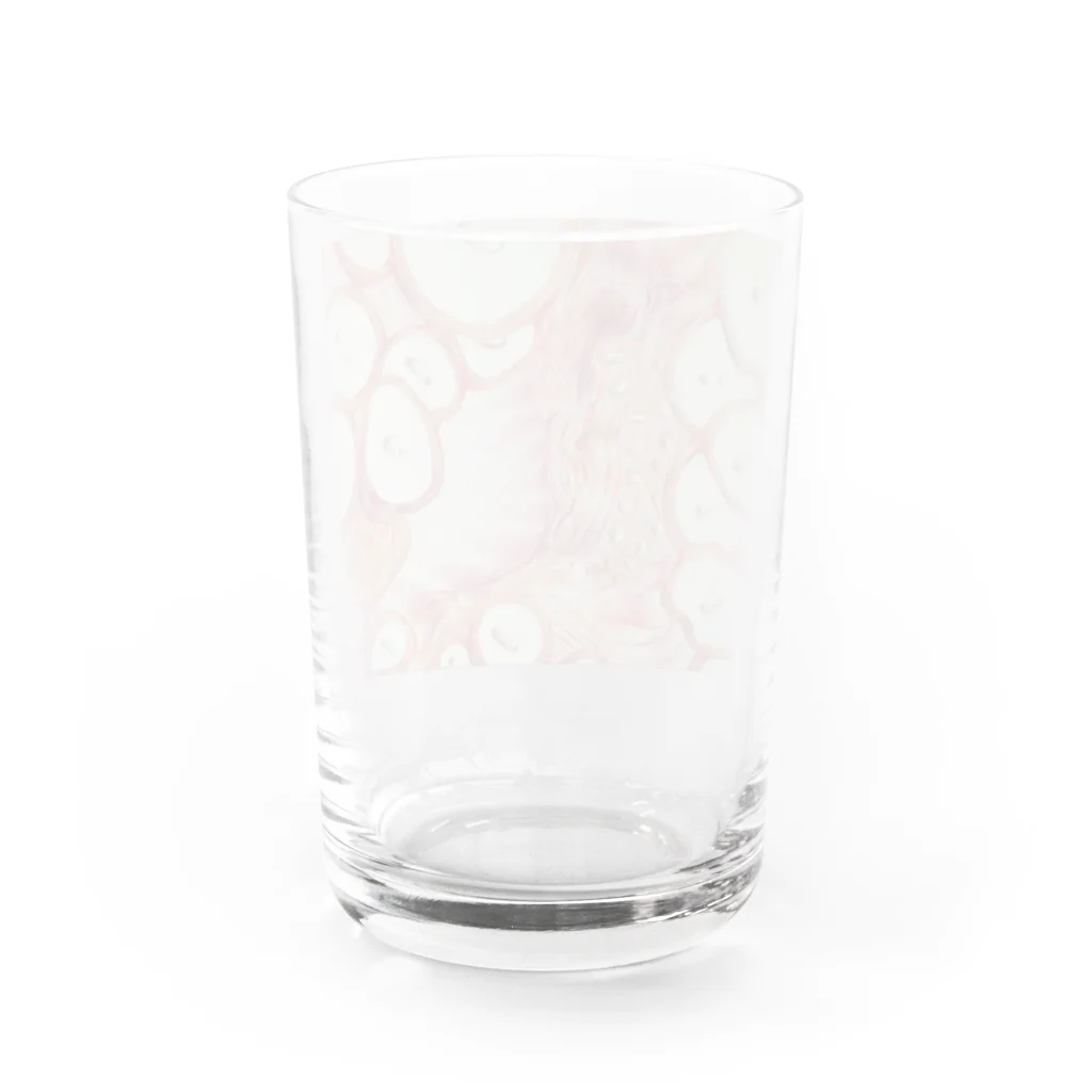 いろいろ色えんぴつのHot Octopus  Water Glass :back