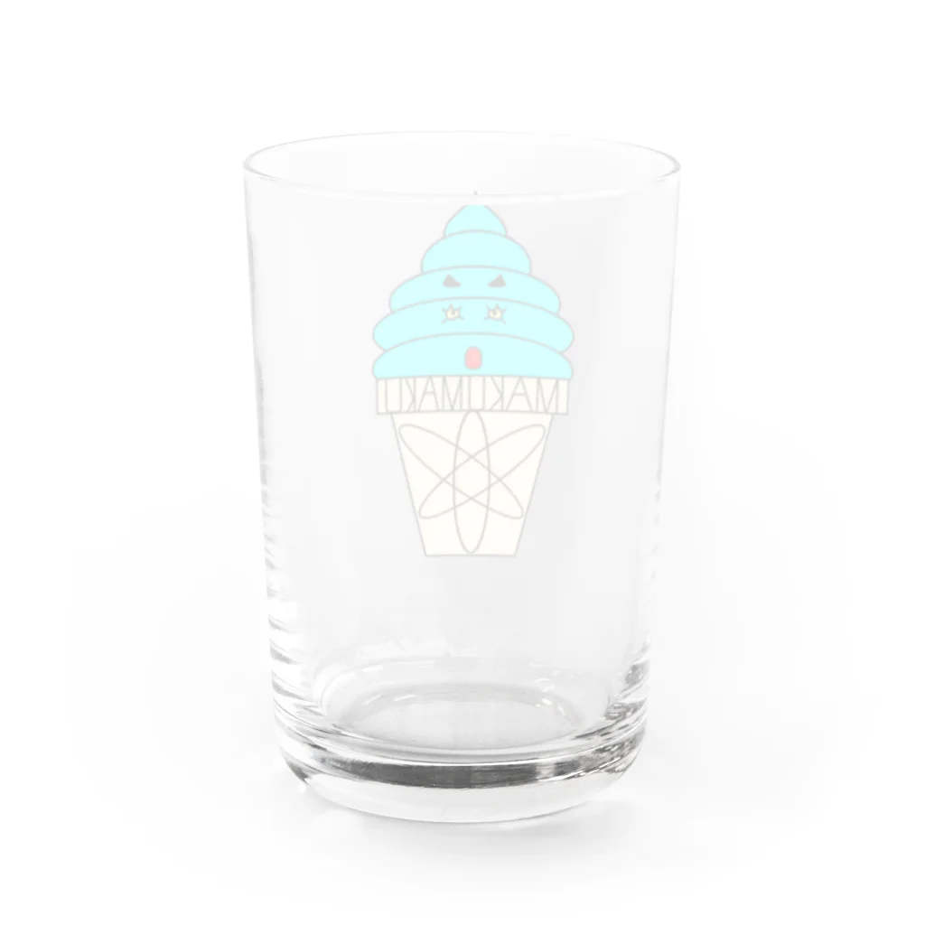 マクマク屋のお絵かきのソフトクリームのSOFUTOくん！！ Water Glass :back