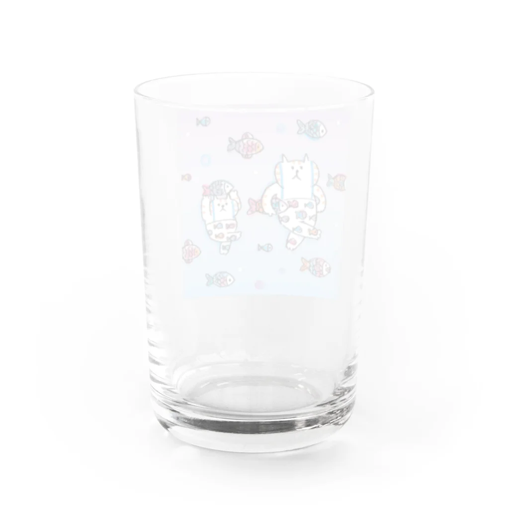 ごろごろにゃんすけのごろごろにゃんすけと魚たち Water Glass :back