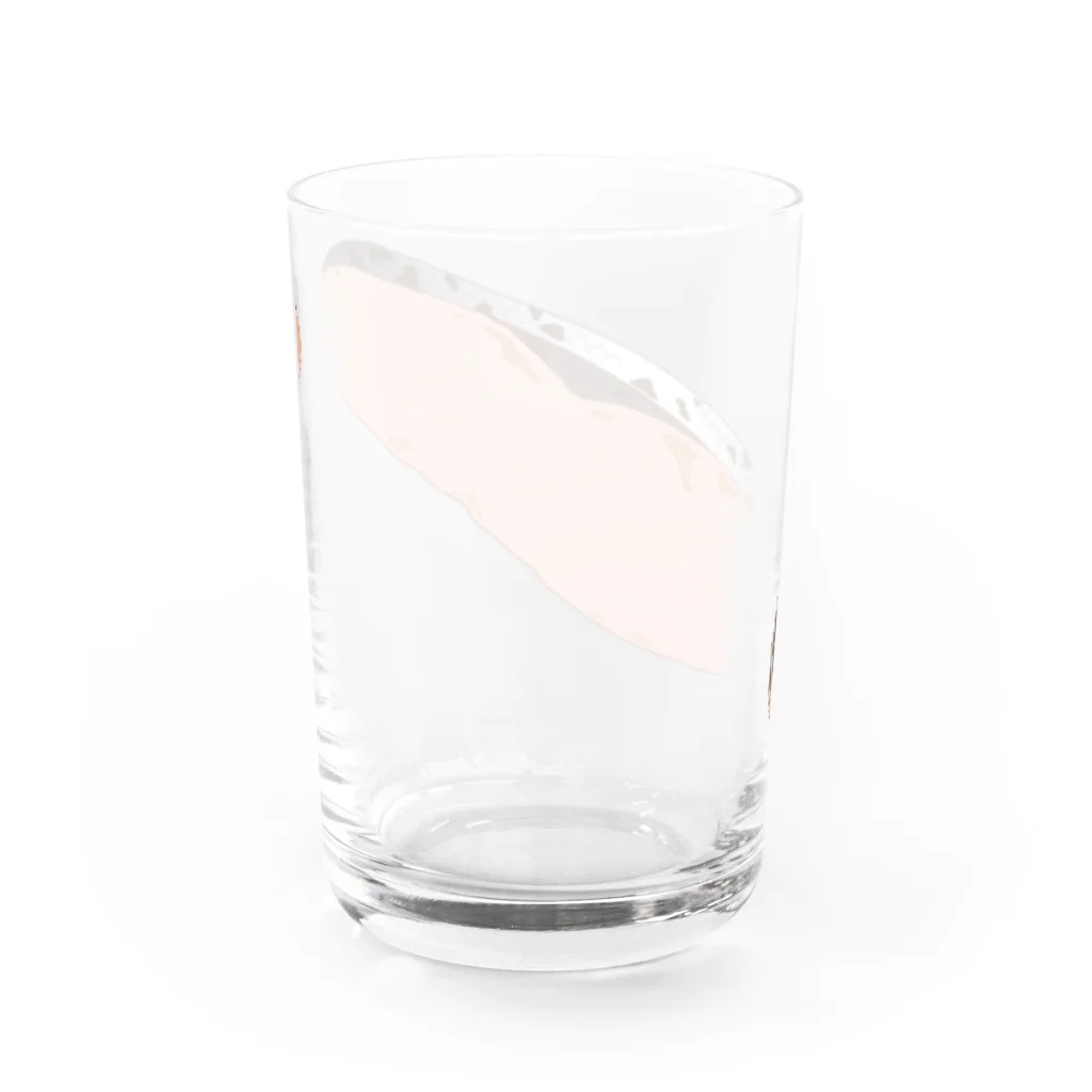 ガモさんのシャケ Water Glass :back