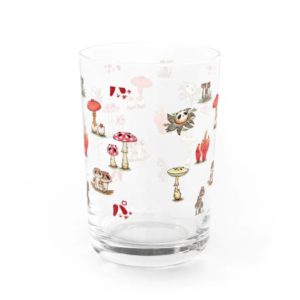 パンダヤサンのパンダケ勢揃い柄 Water Glass :back