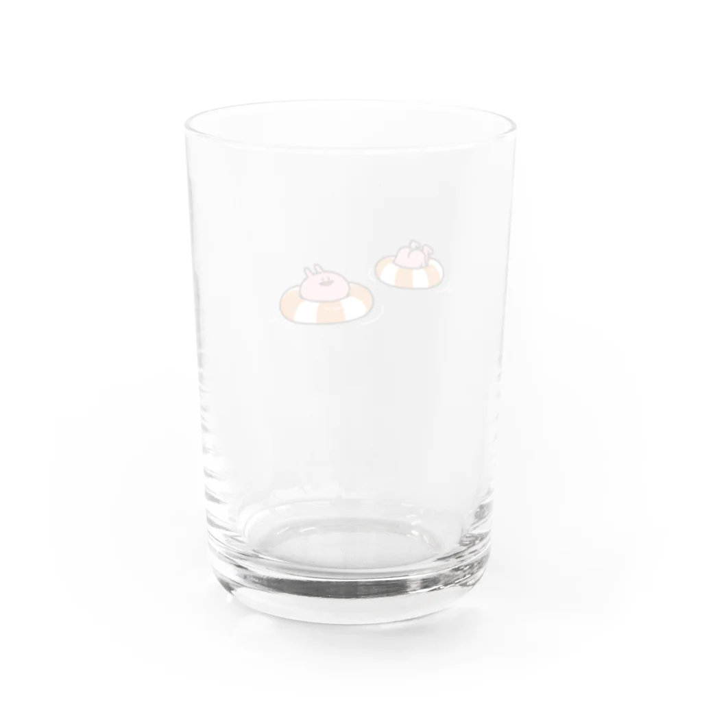 けにーのうさぎのあれこれの浮き輪のうさぎ Water Glass :back