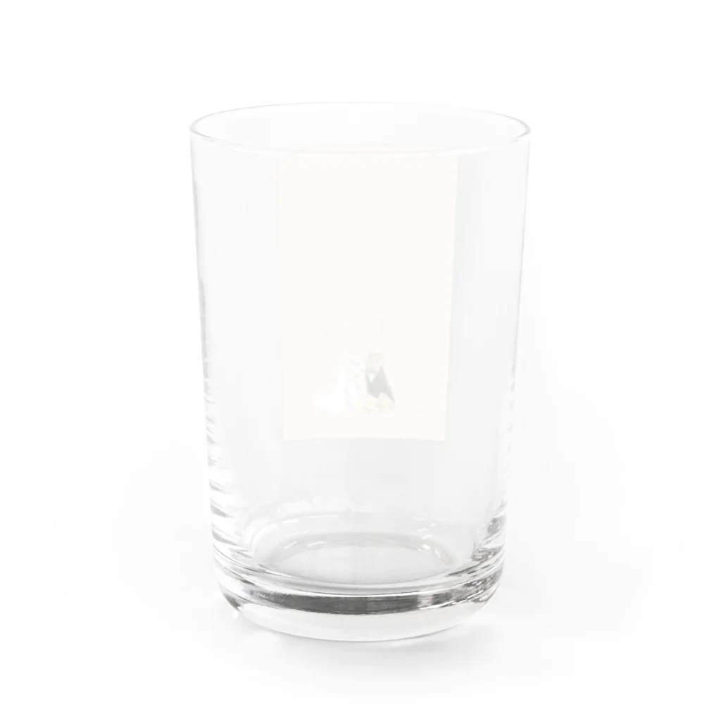 似顔絵婚姻届/スマホDIY婚姻届~ai.create~の無料婚姻届♡お揃いグッズ Water Glass :back