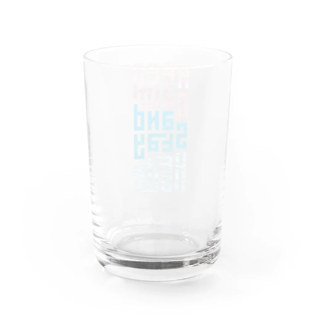 シェアメディカルブランドショップのKeep Calm and Stay Health Water Glass :back