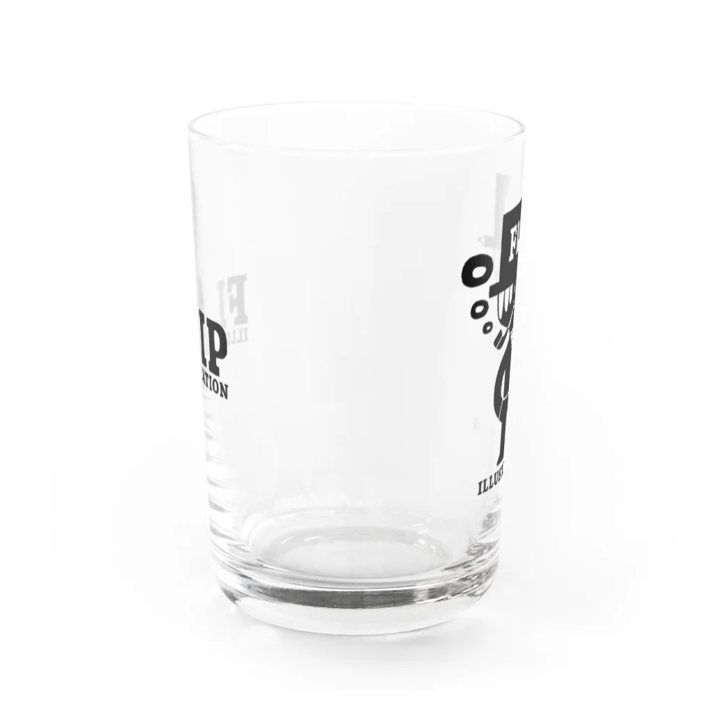 金子典生のフリップ君 Water Glass :back