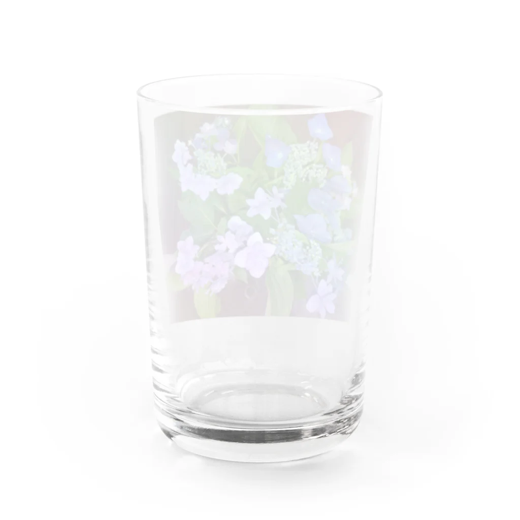 水彩屋の紫陽花（生花） Water Glass :back