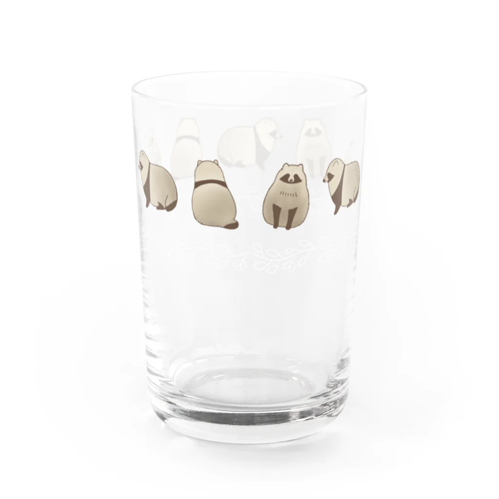 ぽんちょすの春夏秋冬たぬき Water Glass :back