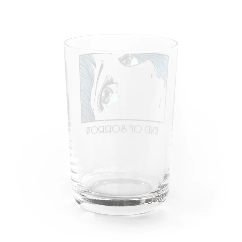 ねこだいすきばばあのEND OF SORROW Water Glass :back