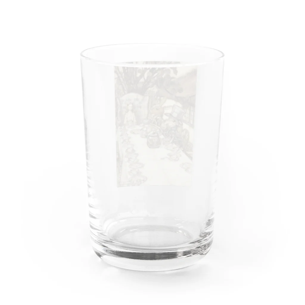 世界の絵画アートグッズのアーサー・ラッカム《不思議の国のアリス》 Water Glass :back