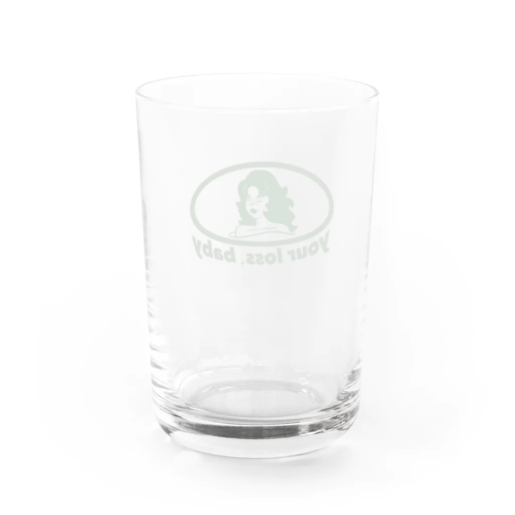 mmmbaのyour loss, baby Water Glass :back