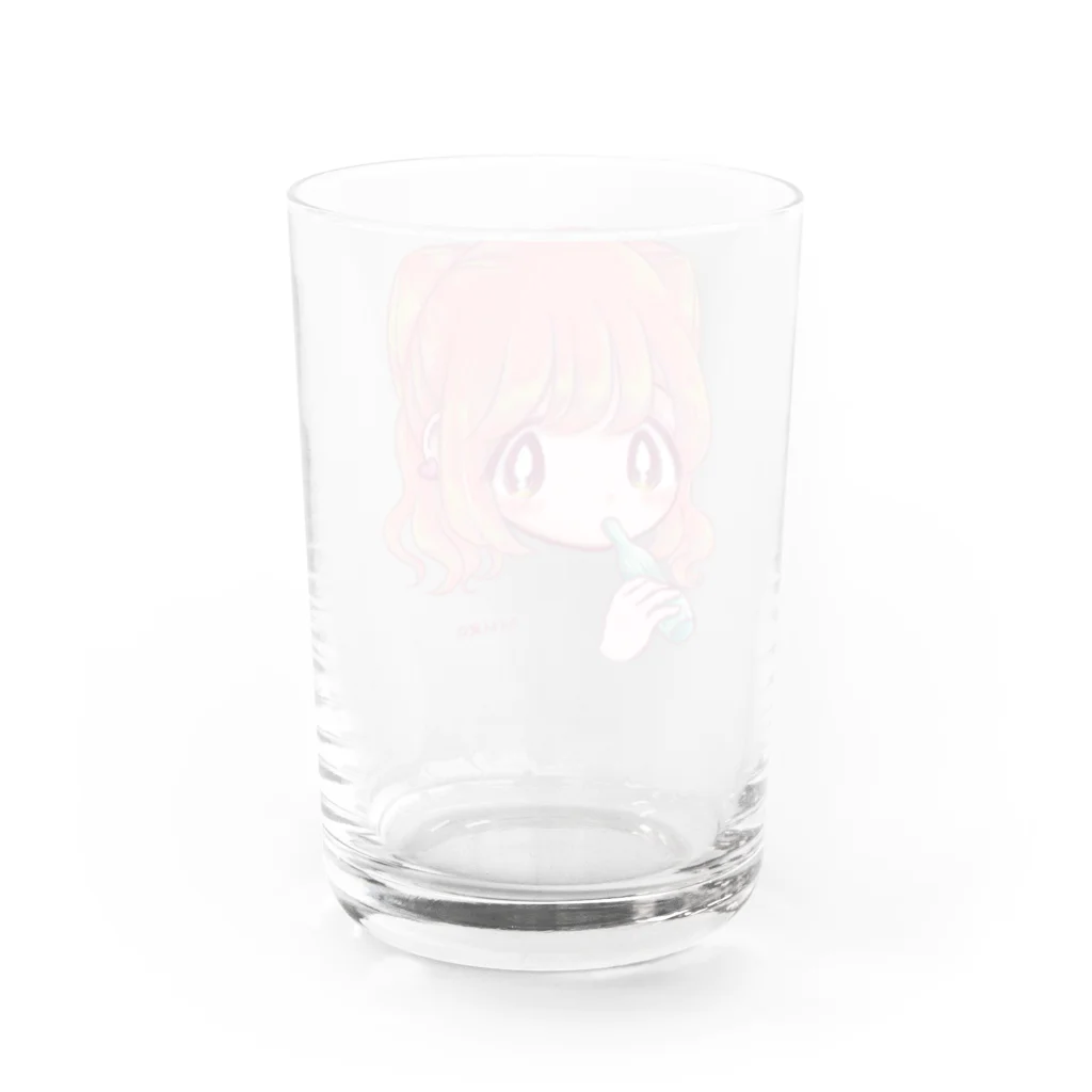 微々子(Viviko)の女の子とアイス Water Glass :back