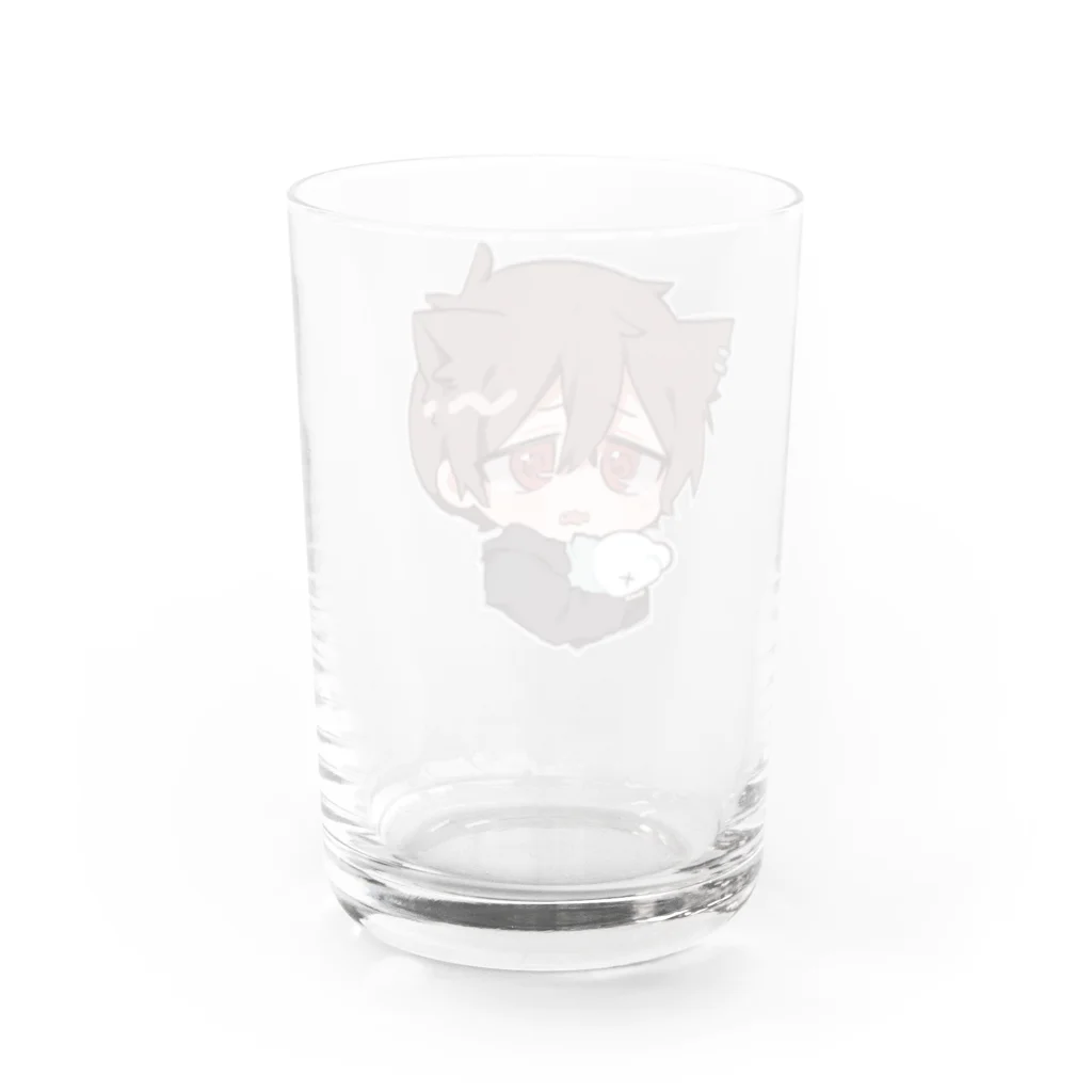 まろここちゃんのしょんしょんなこちゃん Water Glass :back