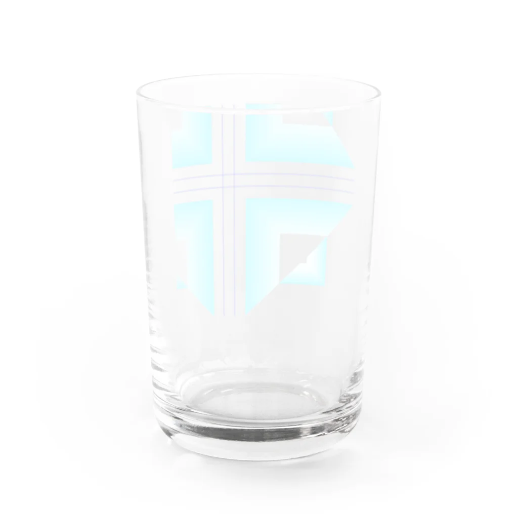 sevenoverlineのcrossroad -icecolor- Water Glass :back