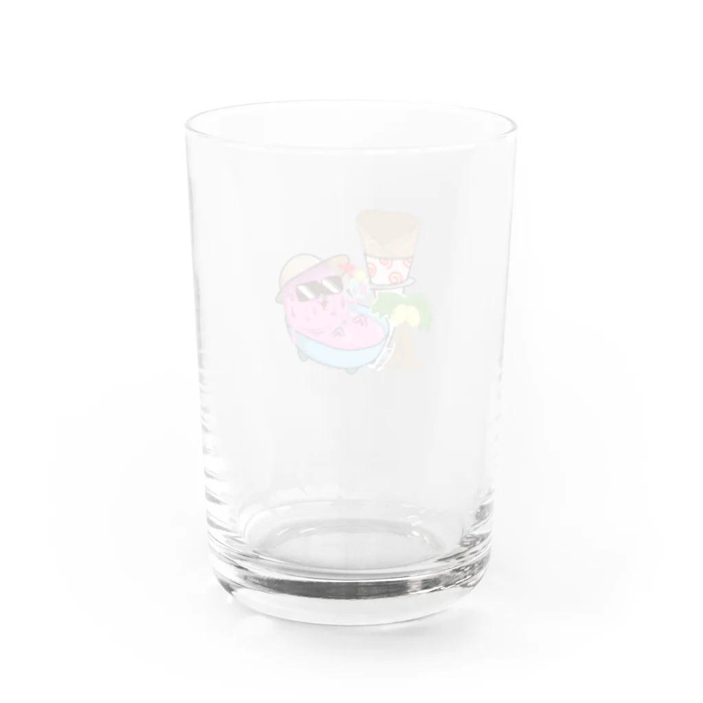 H'WOOD DATEの真夏のピンクアイスくん Water Glass :back