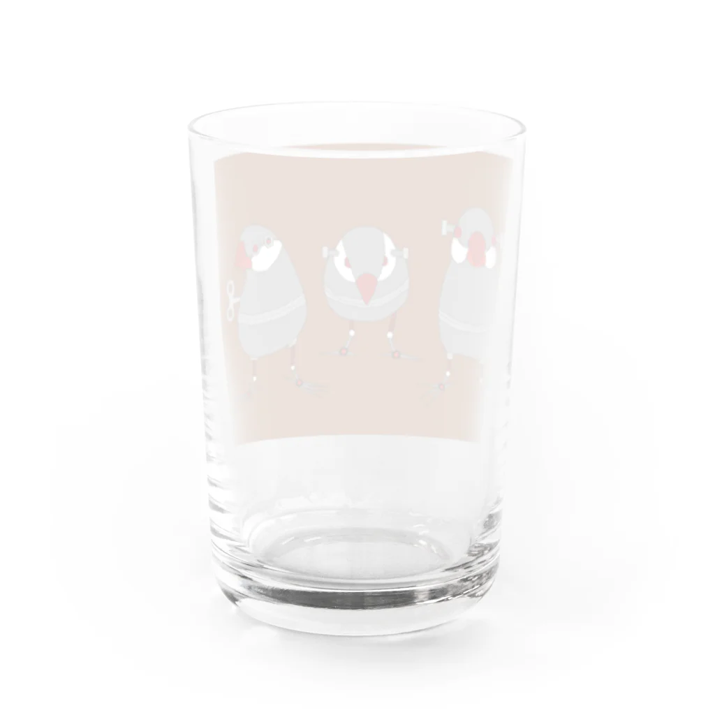 ｱﾔポﾝﾇ𓅸の機械生命体文鳥S Water Glass :back