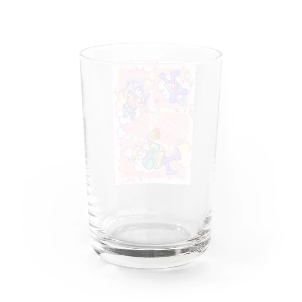 田舎のりんごshopのCotton candyちゃん Water Glass :back