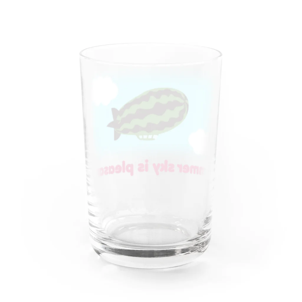 キッズモード某のスイカ飛行船 Water Glass :back