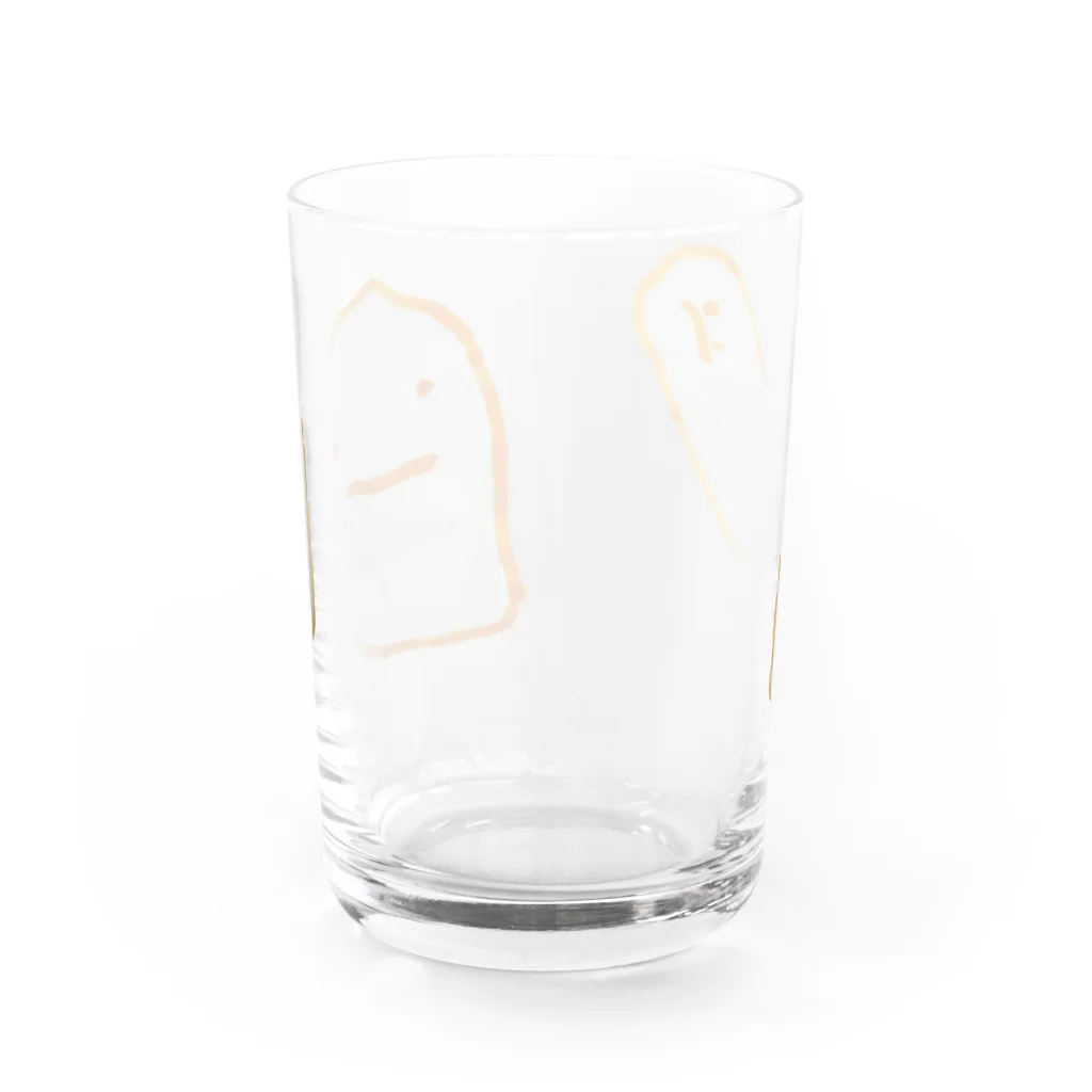 ねこ♪のママと倒れたパパ Water Glass :back