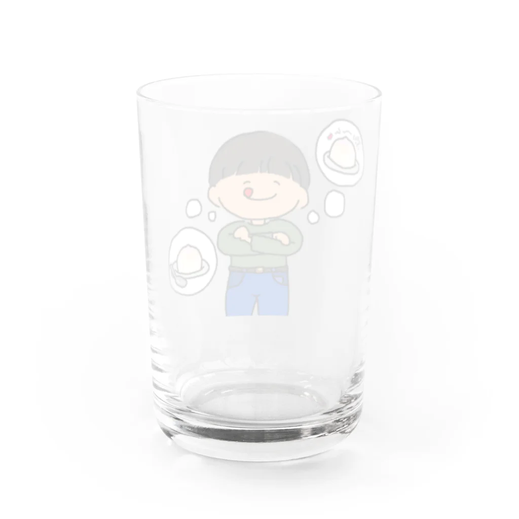 いわしチャンのプリンおいしかったな Water Glass :back