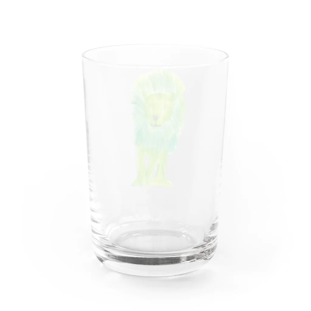 futaba_npoの佇むライオン Water Glass :back