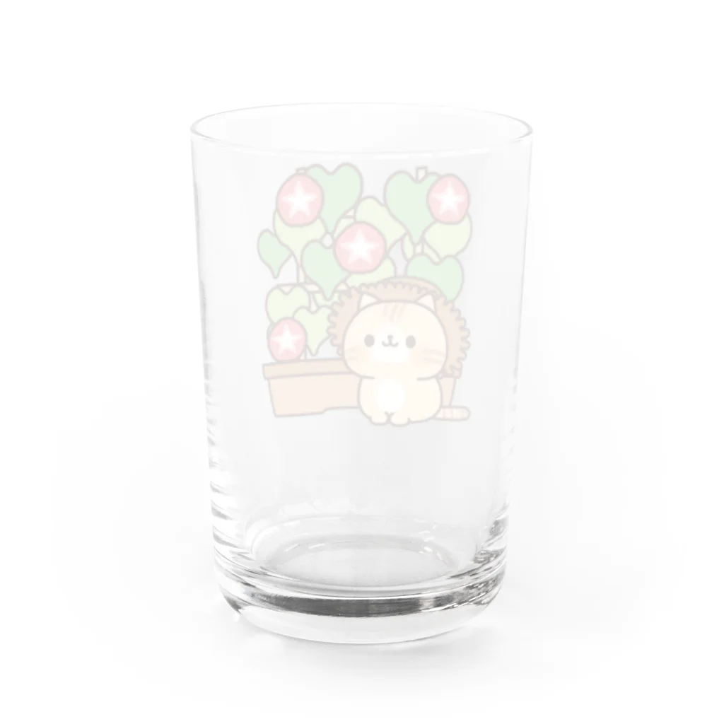 DECORのネコがいっぱい/あさがおver. Water Glass :back