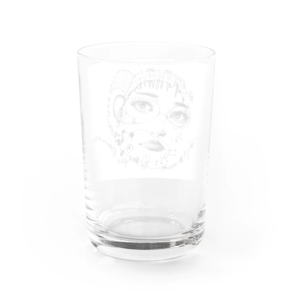 303companyの鉛筆画「音」 Water Glass :back