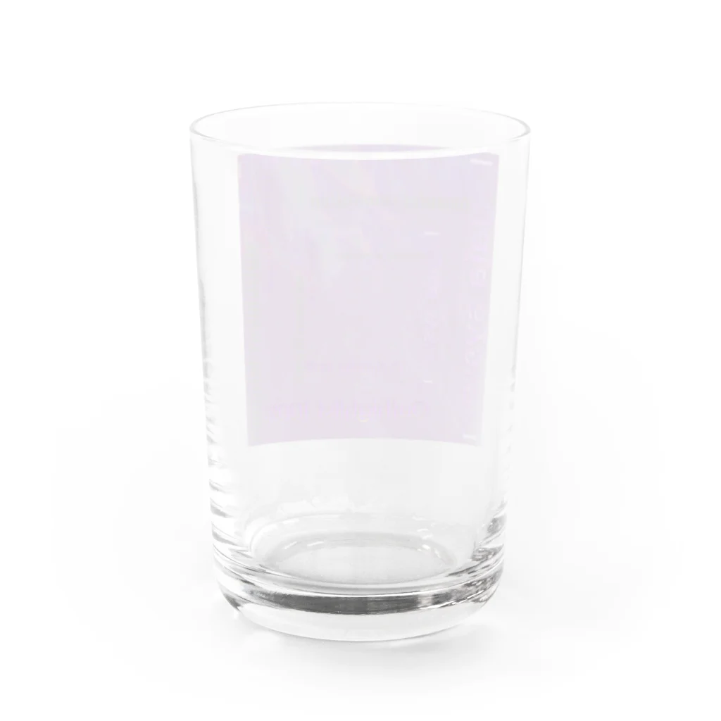 Aimurist のテキスト2021 パープル Water Glass :back