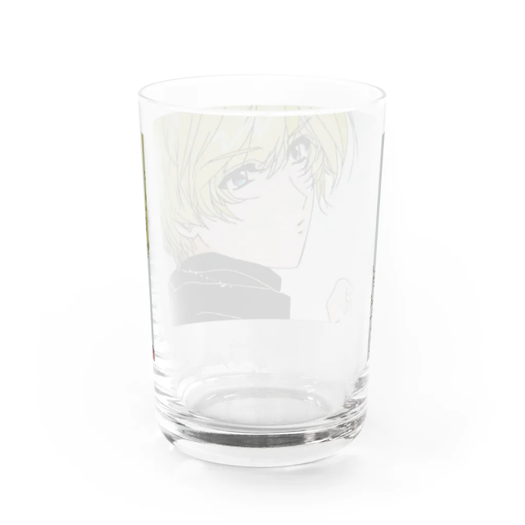 タケノコ八の古臭い絵 Water Glass :back