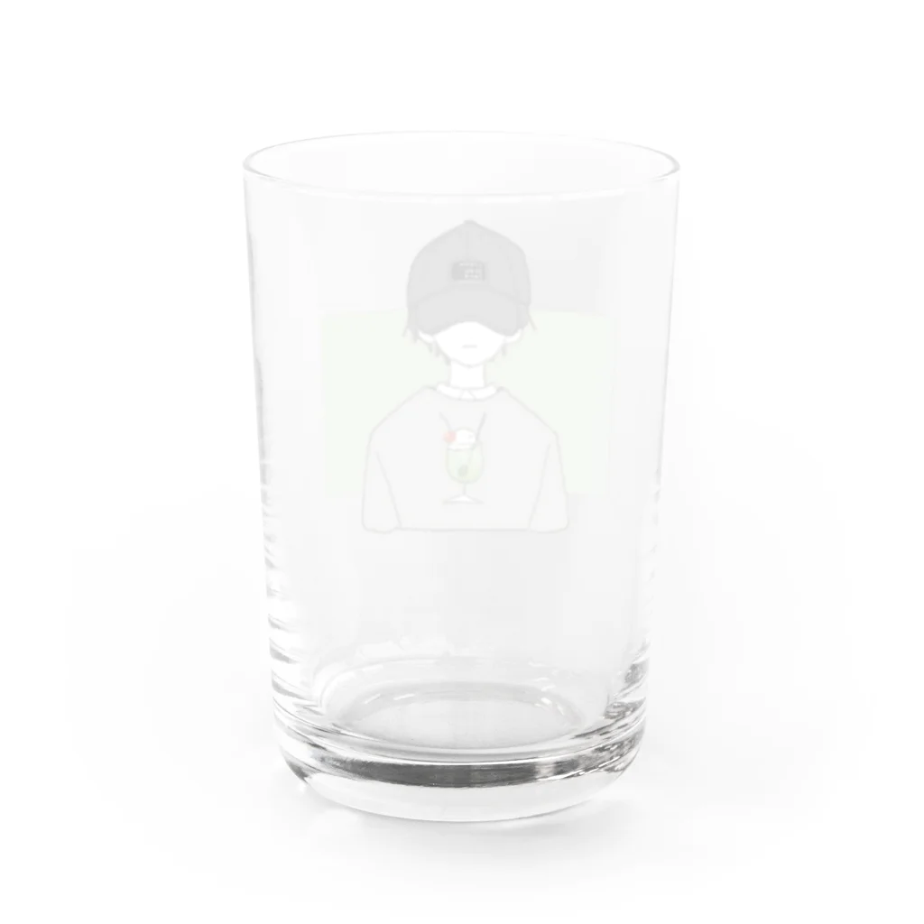 クリームソーダ /の淡いクリームソーダさん Water Glass :back