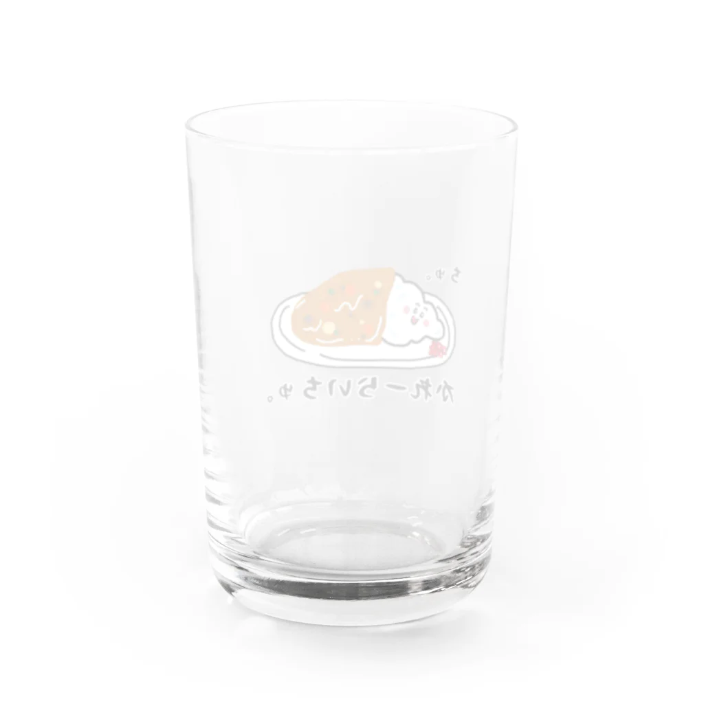 ミソシル🍄キノコのかれーらいちゅ。 Water Glass :back