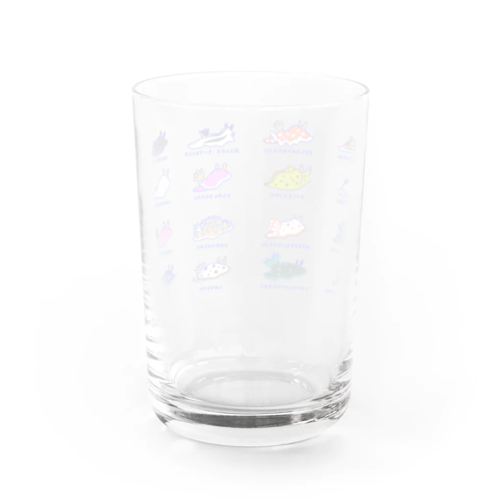 riorioのいろいろなウミウシ（名前入り） Water Glass :back