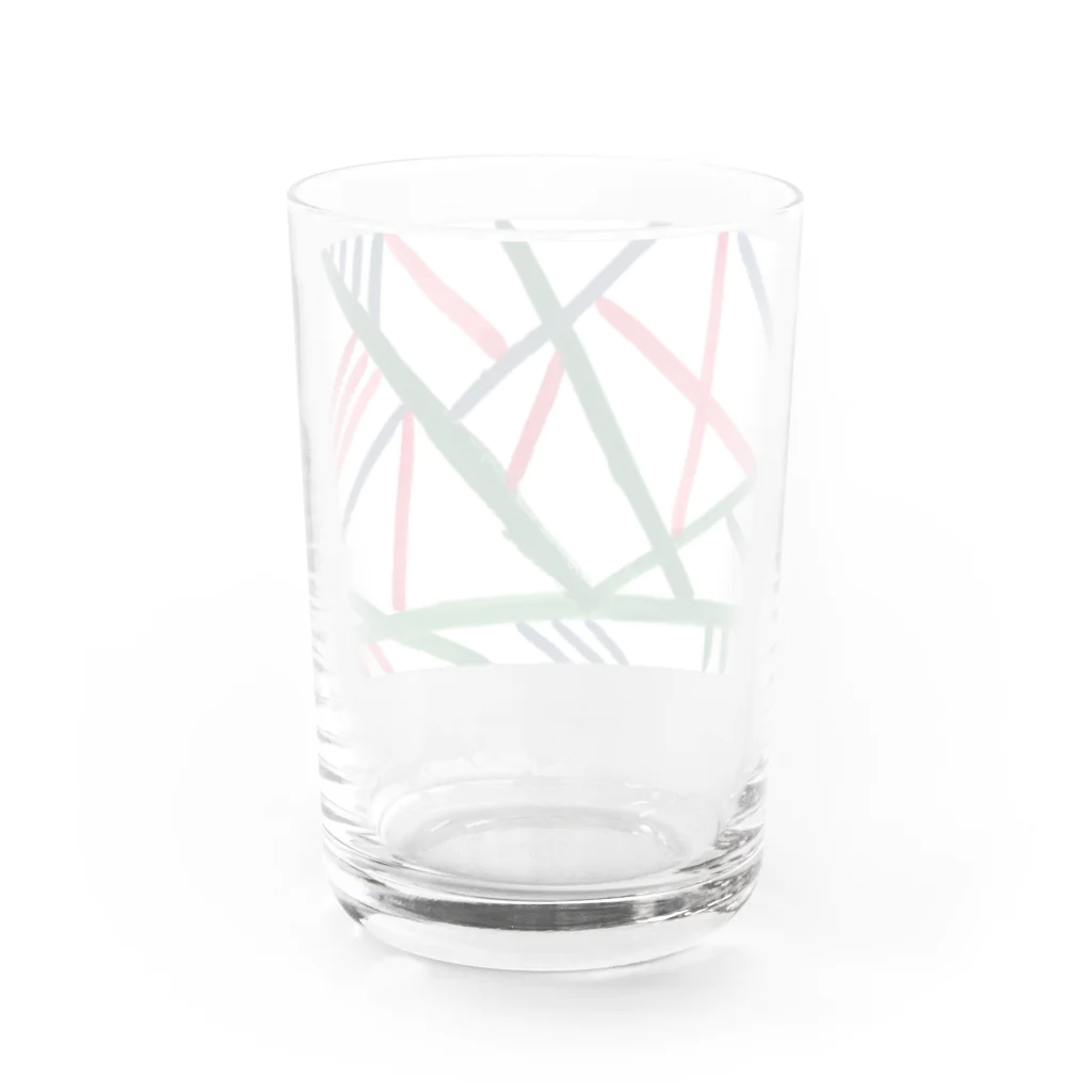 EACH PERSONのカラフルなシマウマ Water Glass :back