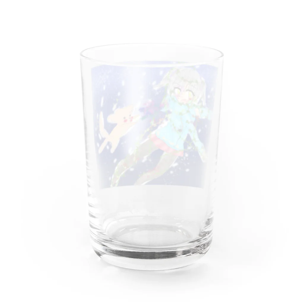 くぅちゃんの犬と星と女の子 Water Glass :back