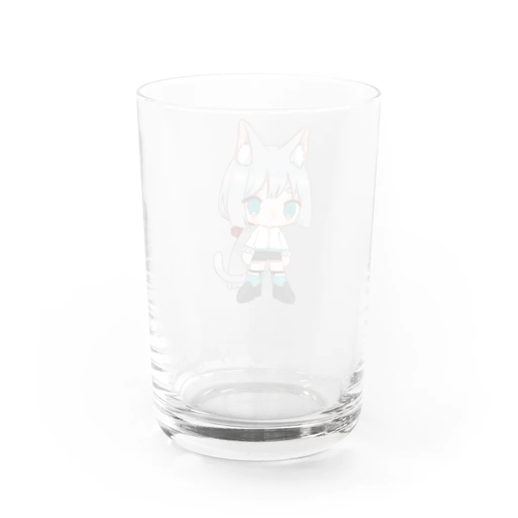 奏蘭媛（sotlrahime）の白猫くんのグラス Water Glass :back