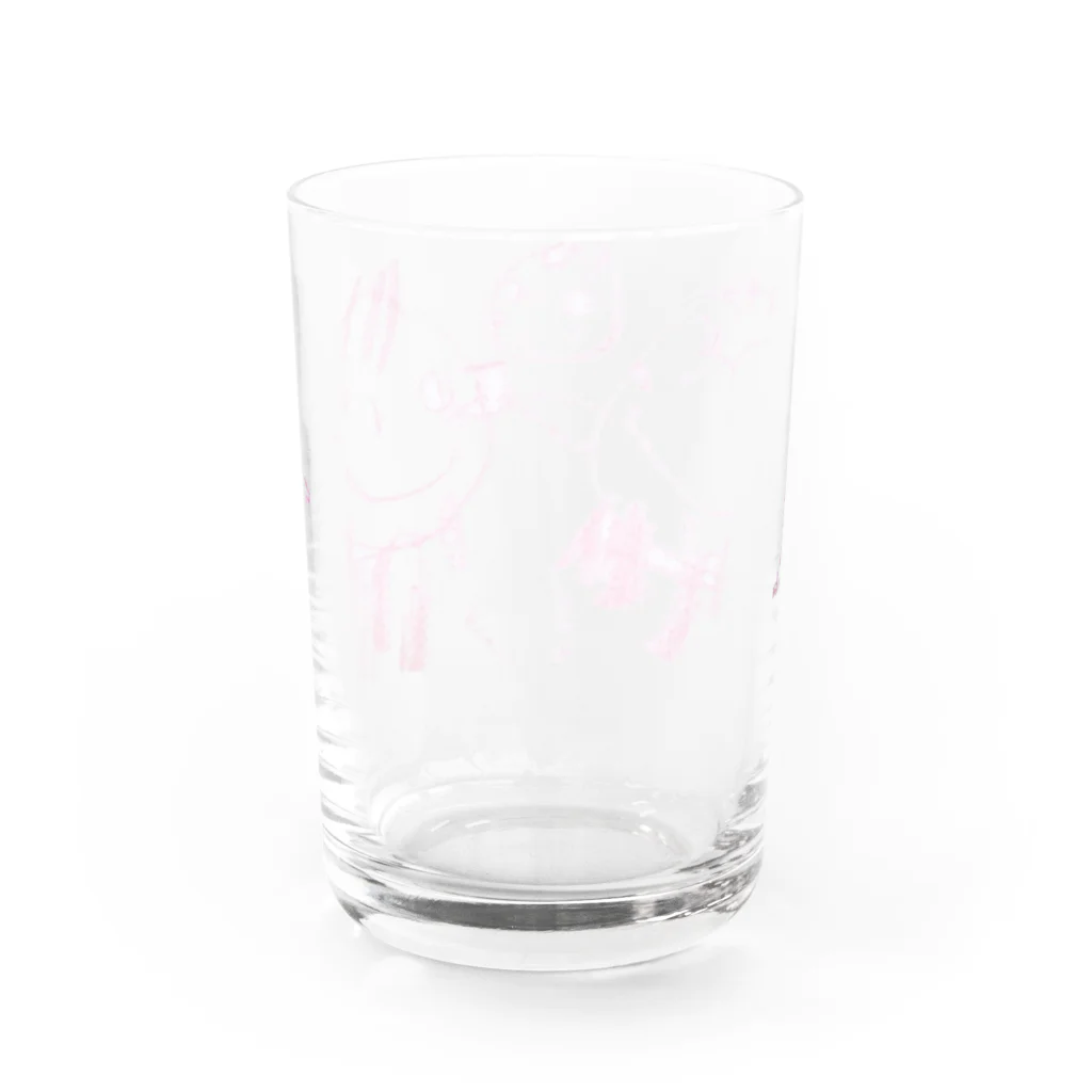 あずきバーの仲良し家族 Water Glass :back