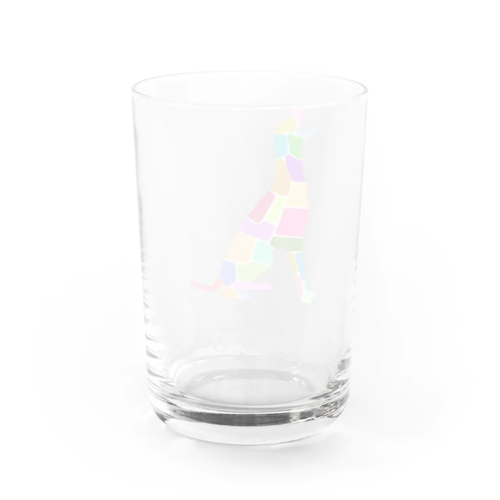 DOG WAVESのコラージュ犬 Water Glass :back