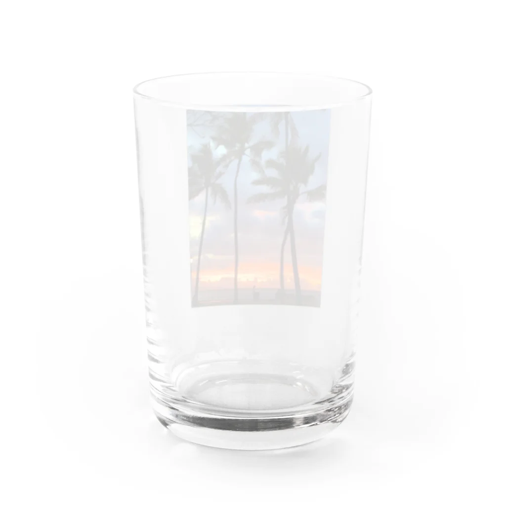 Non heels Hawaiiのワイキキサンセット Water Glass :back