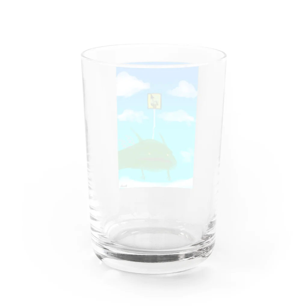 空想世界悠々社のソラをとぶいきもの Water Glass :back