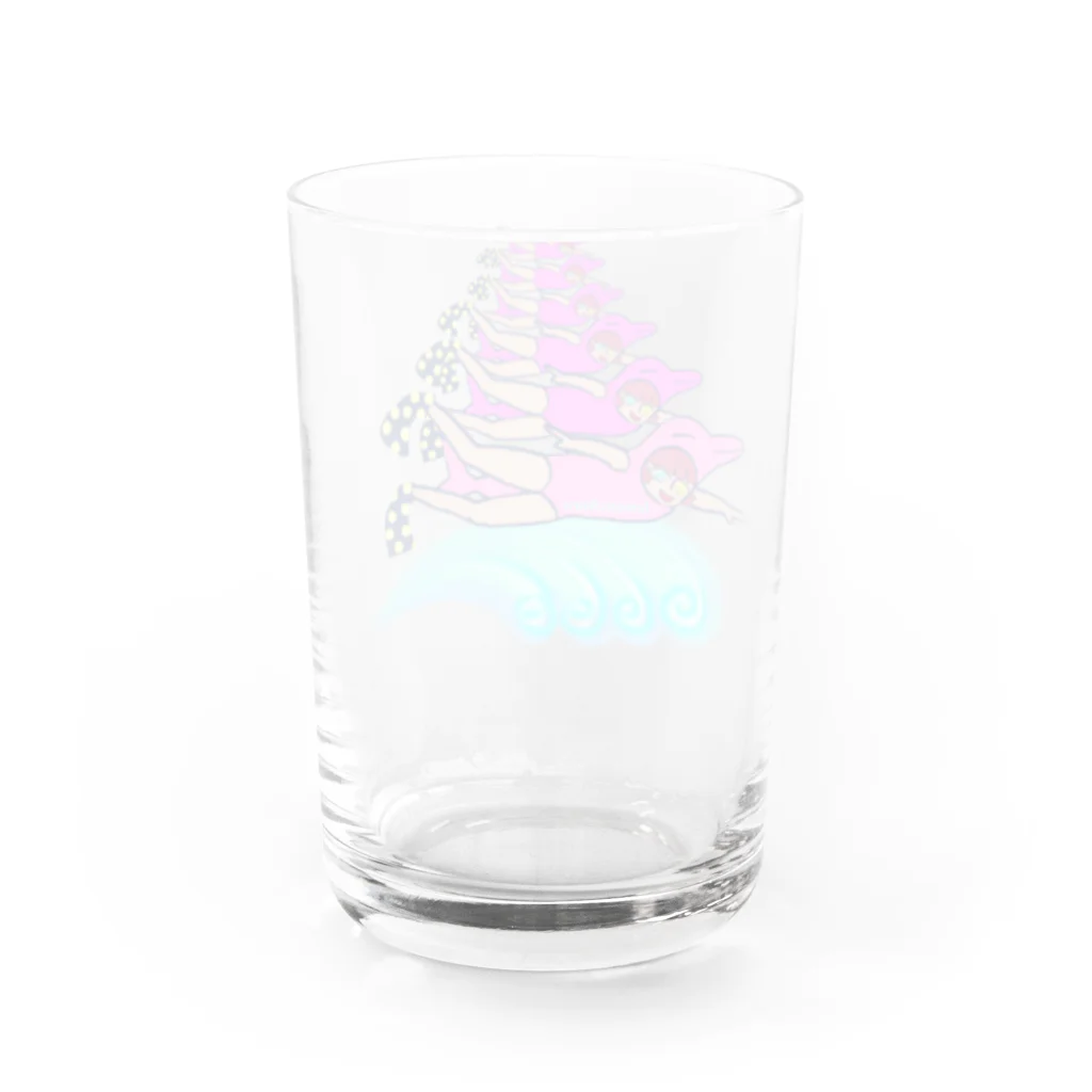whiteuniva∞lemonchuraのdolphing univa Water Glass :back