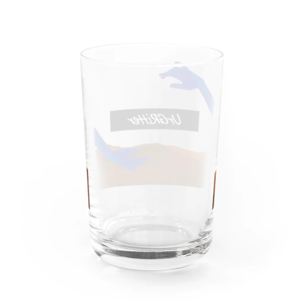 UrGRitterのUrGRitterロゴ Water Glass :back