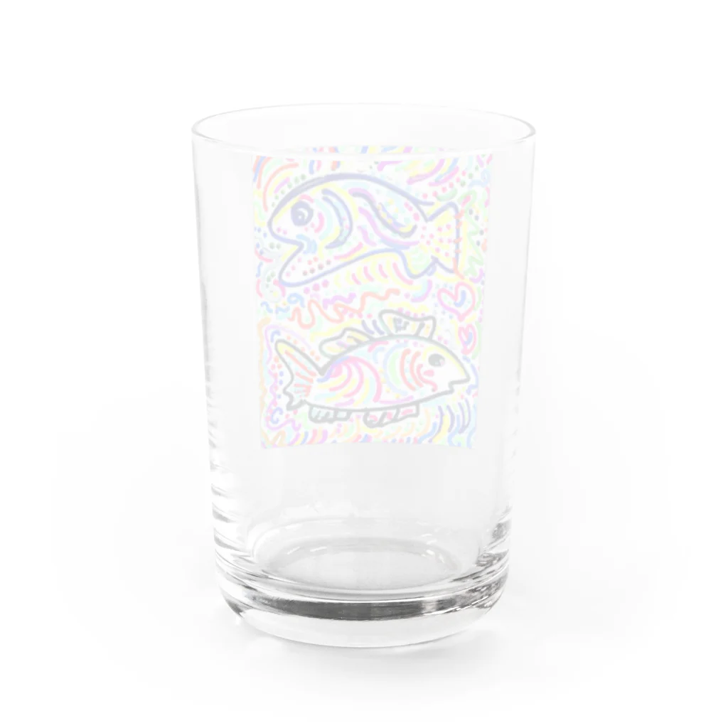 kura_shop🌈のさかな2匹いる Water Glass :back