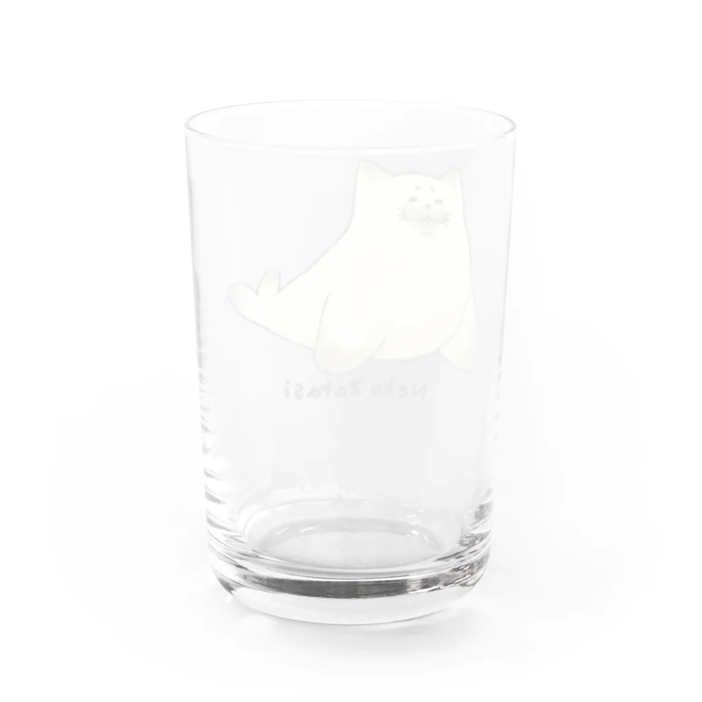 腕太いカッパとか色々売るぞいのねこざらし Water Glass :back