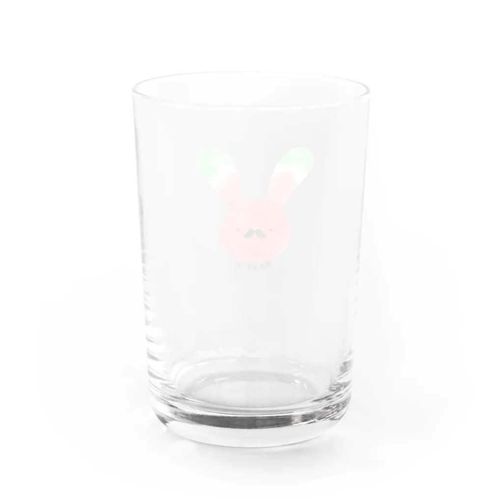 o-komeのうさぎのおっさん(すいか） Water Glass :back
