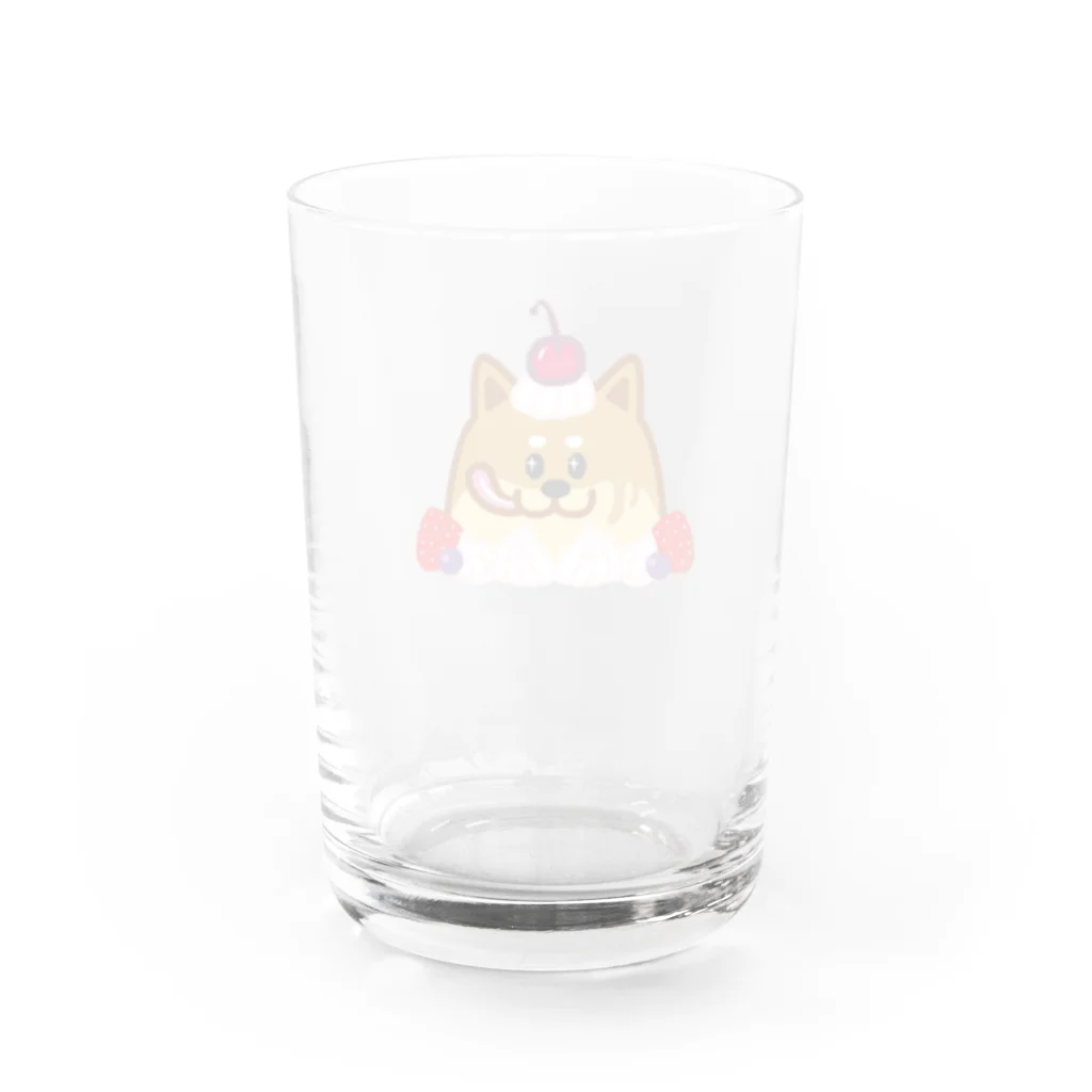 柴犬が好きなともみょんの柴犬プリン Water Glass :back