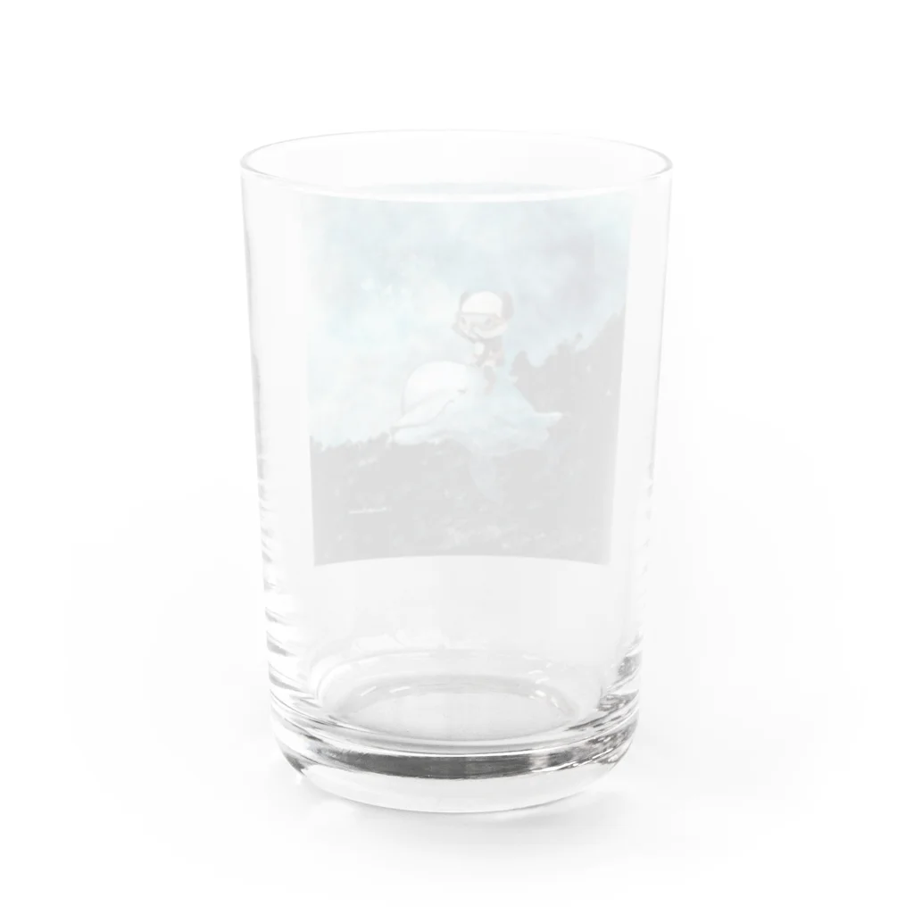 Masashi Kaminkoの【パンダ】イルカとポンちゃん Water Glass :back