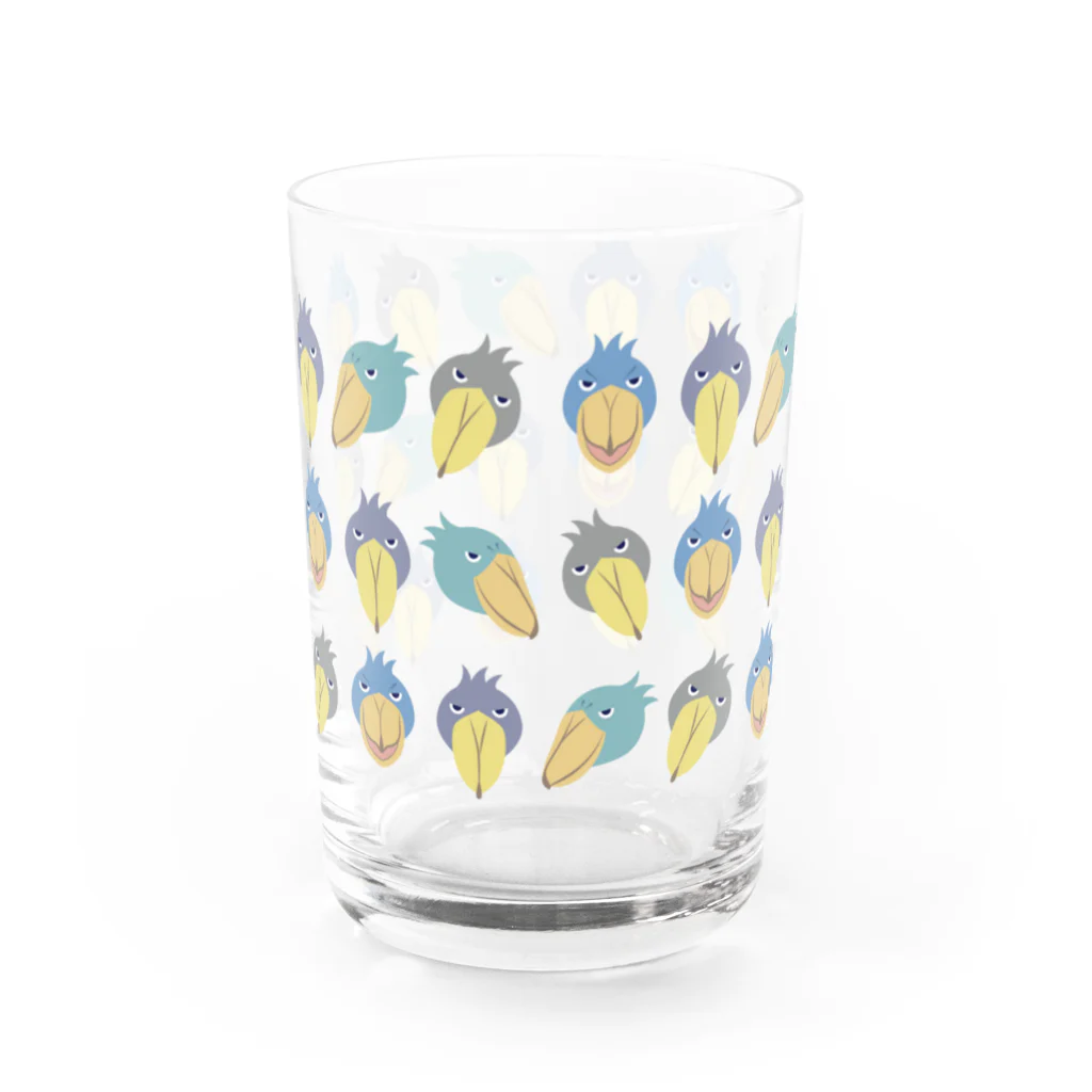 ハシビロ☆SHOPのハシビロコウFACE Water Glass :back