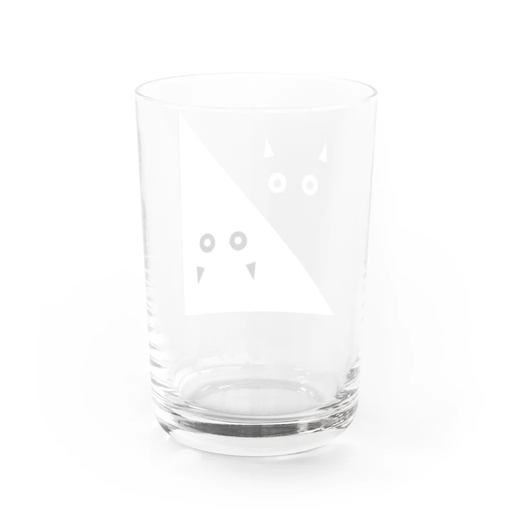 kiito_SUZURIのシロクロ猫 Water Glass :back