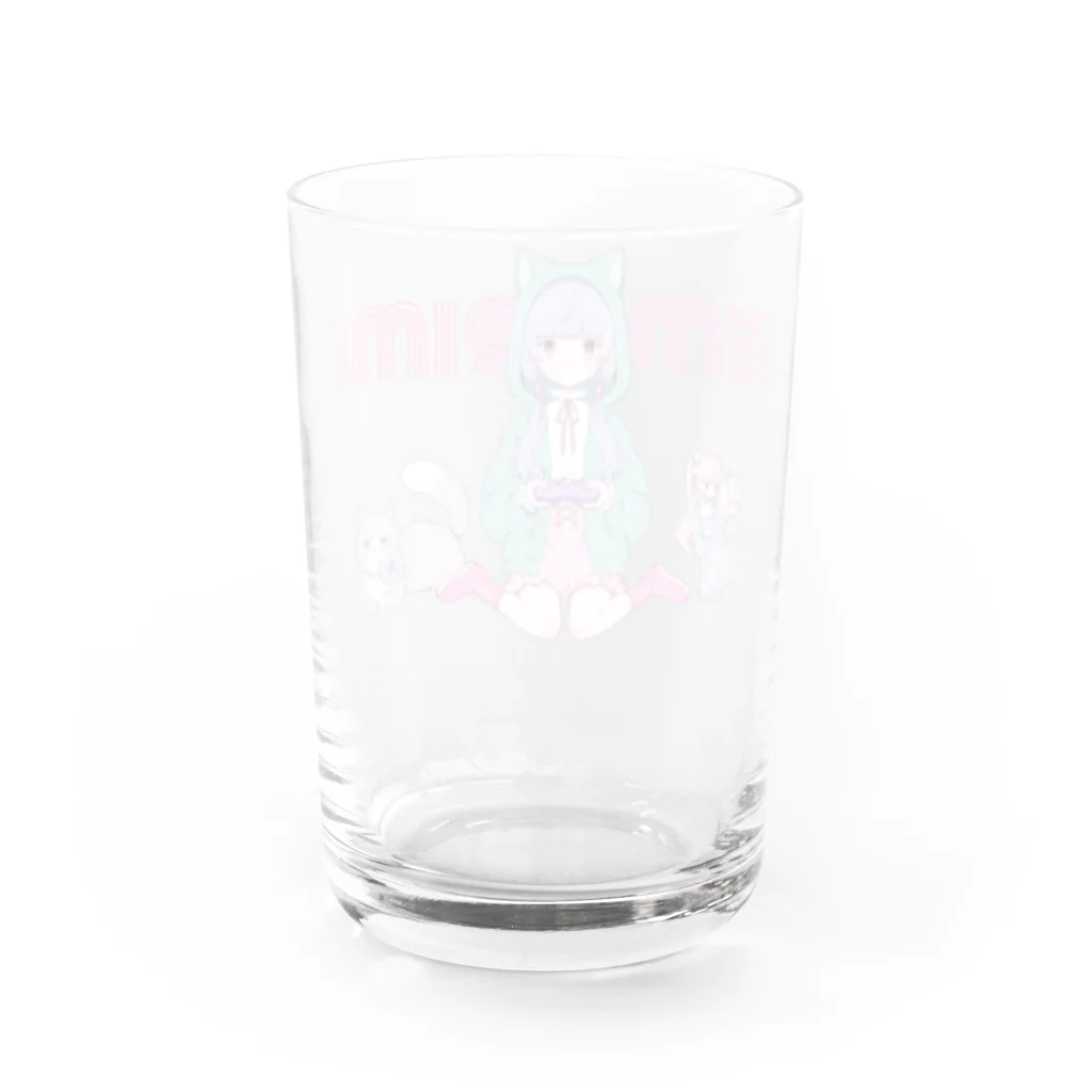 きゃわわ村ねむりめ商店のねむりめ雑貨 Water Glass :back