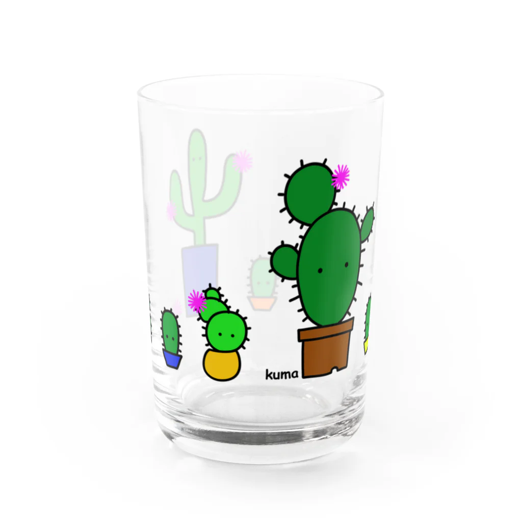 mkumakumaのサボテンズ Water Glass :back