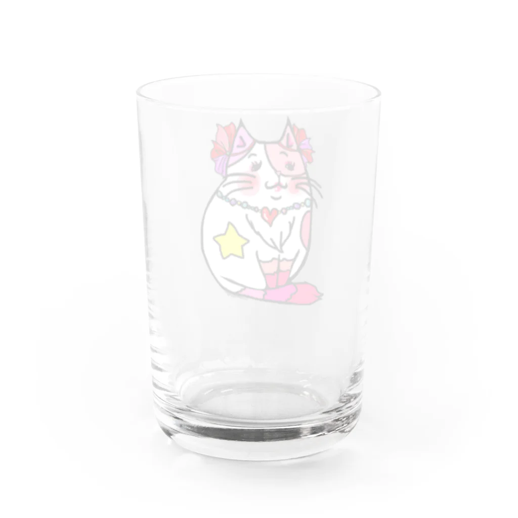 WataMayuroom☆の派手オシャレキャット Water Glass :back